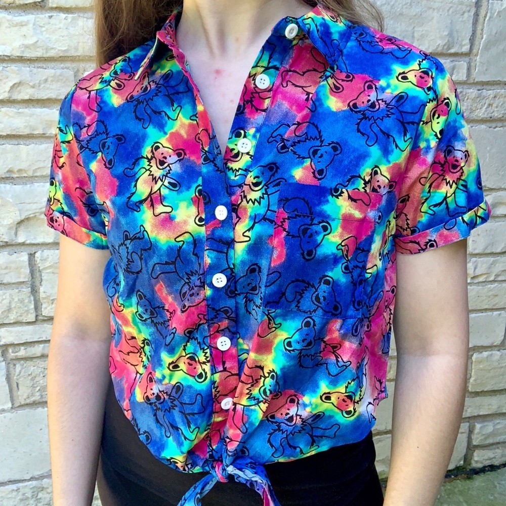 NWT Grateful Dead Tie Dye Dancing Bear Shirt